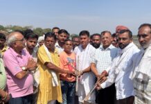 विधायक डॉ हिरालाल अलावा ने बाकानेर की मान नदी पर बनने वाले ब्रिज का भूमिपूजन किया