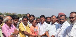 विधायक डॉ हिरालाल अलावा ने बाकानेर की मान नदी पर बनने वाले ब्रिज का भूमिपूजन किया